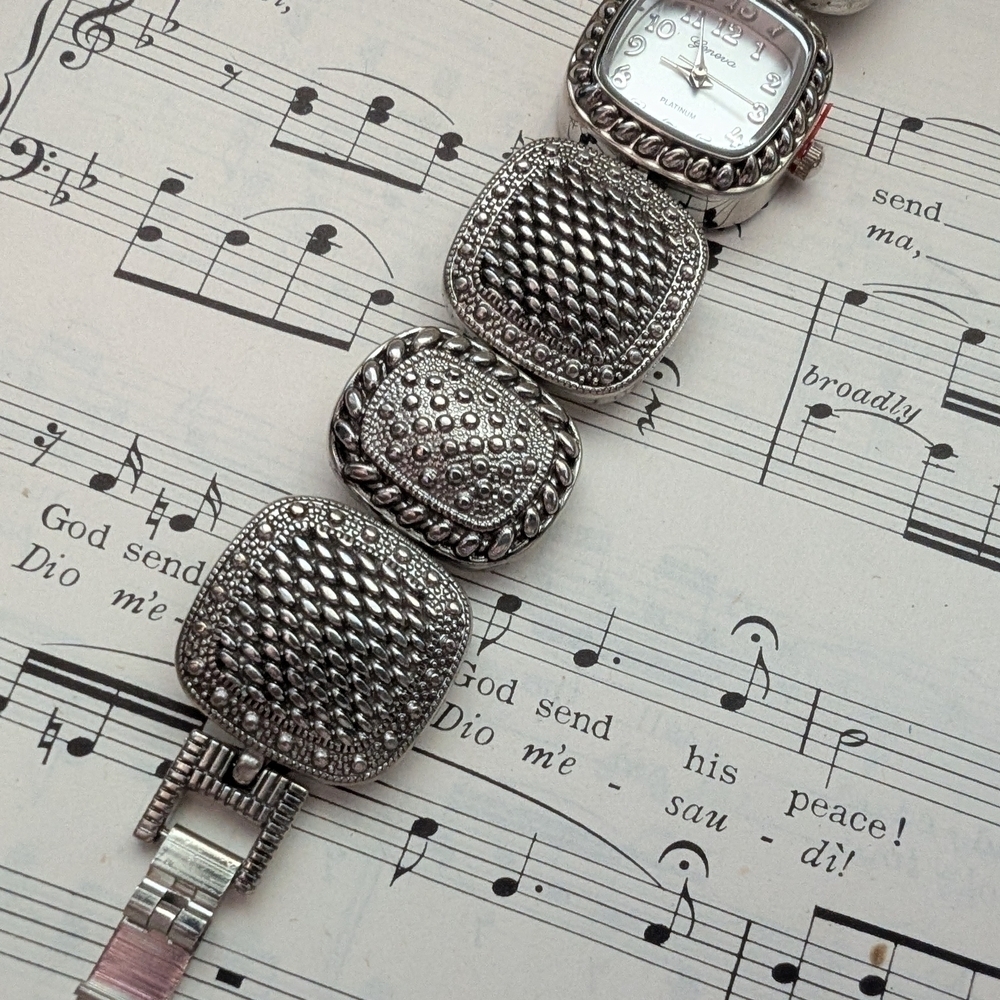 Silver Textured Bracelet Watch - Picture 10 of 10